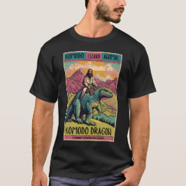 Lizard Lover Grappige Heer Jezus Rijden Komodo Dra T-shirt