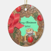 Lizard Lovin Holiday Keramisch Ornament (Links)