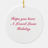 Lizard Lovin Holiday Keramisch Ornament (Achterkant)