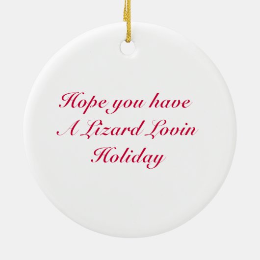 Lizard Lovin Holiday Keramisch Ornament (Achterkant)