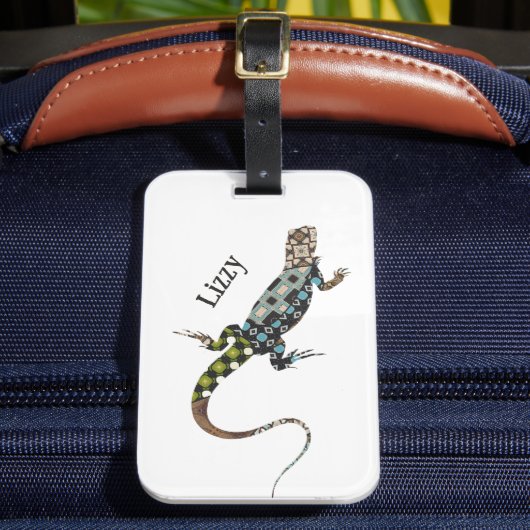 Lizard Luggage Tag Bagagelabel (Voorkant Insitu 2)