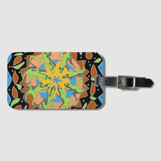 Lizard Mandala Bagagelabel (Voorkant (horizontaal))