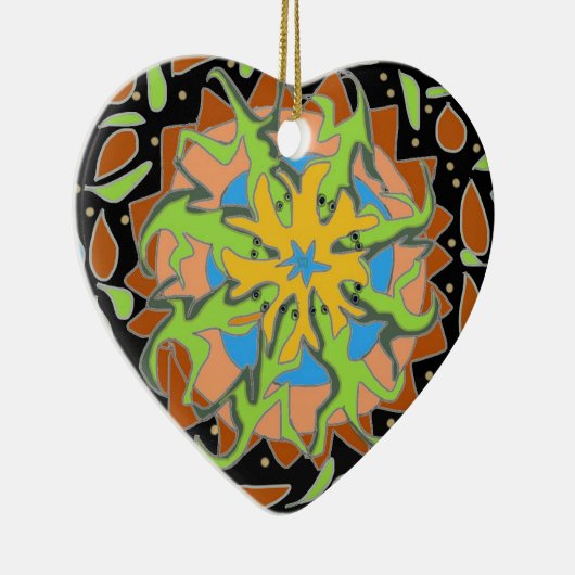 Lizard Mandala Keramisch Ornament (Rechts)