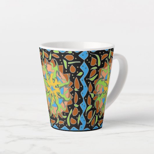 Lizard Mandala Latte Mok (Rechterhoek)