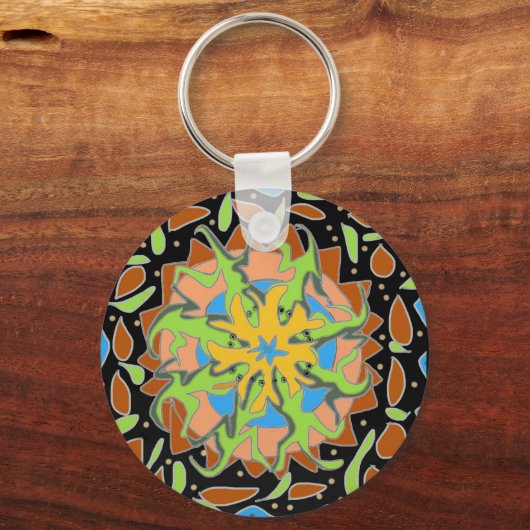 Lizard Mandala Sleutelhanger (Voorkant)