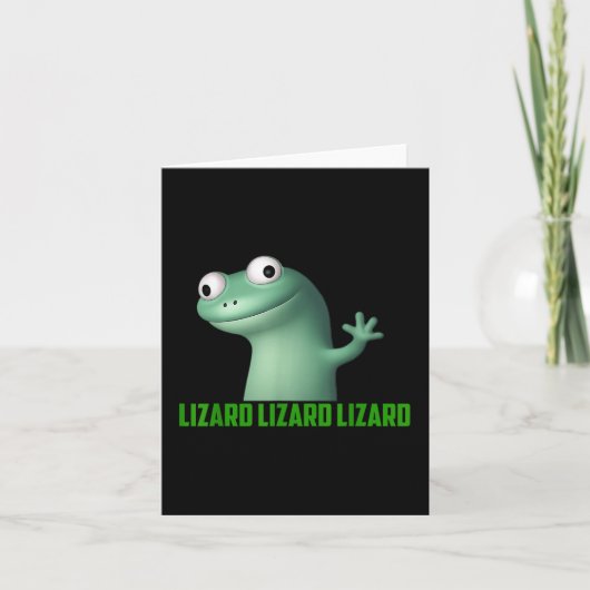 Lizard Meme Lizard Lizard Lizard Grappig Graphic Kaart (Voorkant)