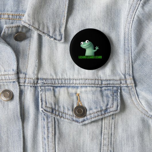 Lizard Meme Lizard Lizard Lizard Grappig Graphic Ronde Button 5,7 Cm (In situ)