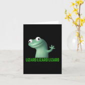 Lizard Meme Lizard Lizard Lizard Grappige Grafisch Kaart (Gele Bloem)