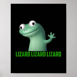 Lizard Meme Lizard Lizard Lizard Grappige Grafisch Poster