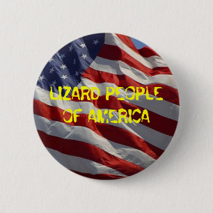LIZARD MENSEN VAN AMERIKA RONDE BUTTON 5,7 CM