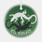 Lizard Ornament Personalized Reptile Decorations (Voorkant)