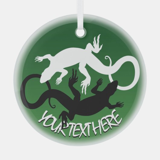 Lizard Ornament Personalized Reptile Decorations (Voorkant)