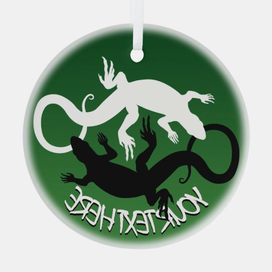 Lizard Ornament Personalized Reptile Decorations (Achterkant)