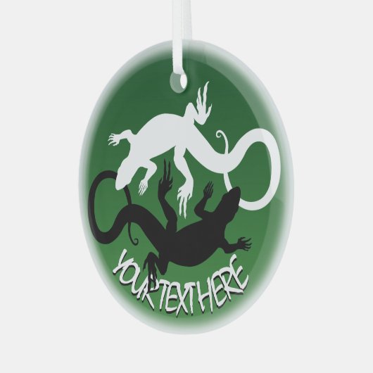 Lizard Ornament Personalized Reptile Decorations (Voorkant links)
