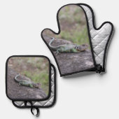 Lizard Ovenwant & Pannenlap Set (Voorkant / Achterkant)