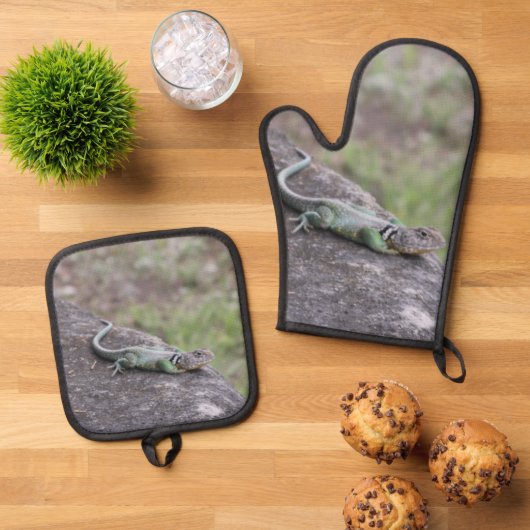 Lizard Ovenwant & Pannenlap Set (Top down)