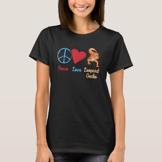 Lizard Peace leopard gecko voor vrouwen 1 T-shirt (Voorkant)