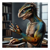 Lizard People Fantasy Conspiracy Poster Kunst (Voorkant)