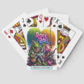 Lizard & Pig Rock Out Monogram Go Fish spel Pokerkaarten (Achterkant)