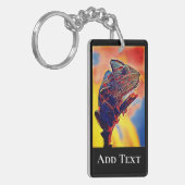 Lizard Portrait Painting Digital Art. Personaliser Sleutelhanger (Voorkant Links)