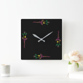 Lizard Reptielen Salamander Vierkante Klok (Huis)