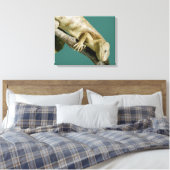 Lizard Reptile Animal Happy "happy lizard" Canvas Afdruk (Insitu (Slaapkamer))