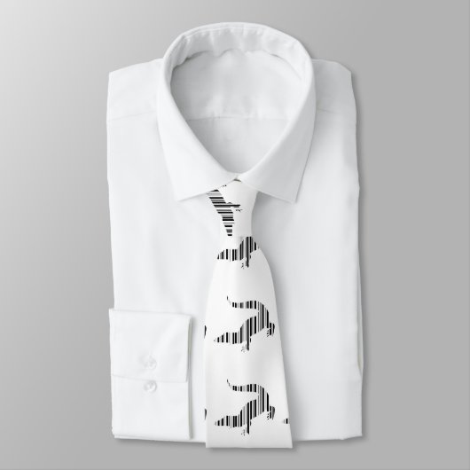 LIZARD REPTILE BAR CODE Crocodile Barcode Patroon Stropdas (Gebonden)