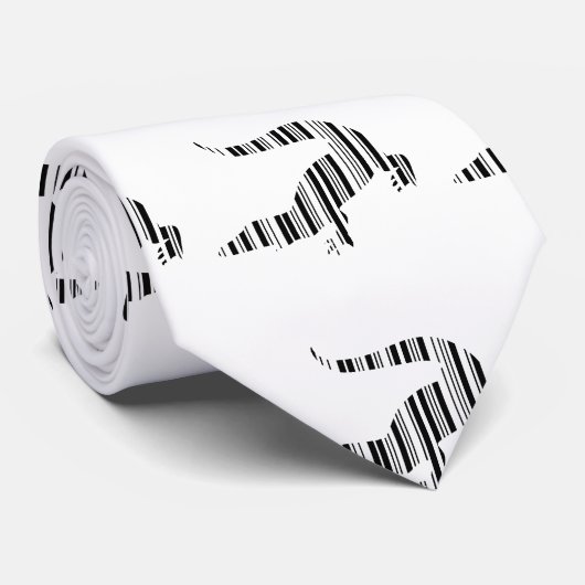 LIZARD REPTILE BAR CODE Crocodile Barcode Patroon Stropdas (Opgerold)