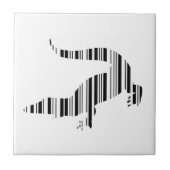 LIZARD REPTILE BAR CODE Crocodile Barcode Patroon Tegeltje (Voorkant)