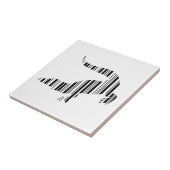 LIZARD REPTILE BAR CODE Crocodile Barcode Patroon Tegeltje (Zijkant)