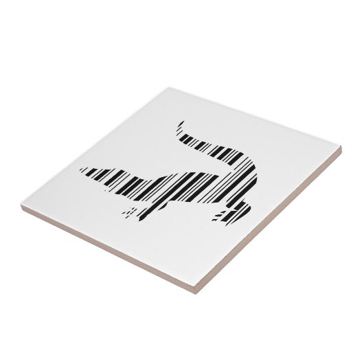 LIZARD REPTILE BAR CODE Crocodile Barcode Patroon Tegeltje (Zijkant)