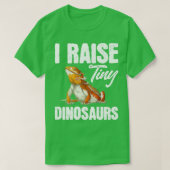 Lizard Reptile Bearded Dragon Funny I Raise Tiny D T-shirt (Design voorkant)