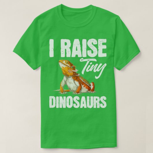 Lizard Reptile Bearded Dragon Funny I Raise Tiny D T-shirt (Design voorkant)