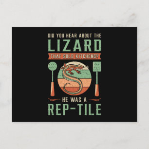 Lizard Reptiles Gecko Animal Funny Gift Briefkaart