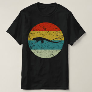 lizard retro silhouette 70s t-shirt