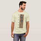 Lizard Sand Tan Southwest Animal Vertical Design T-shirt (Voorkant volledig)