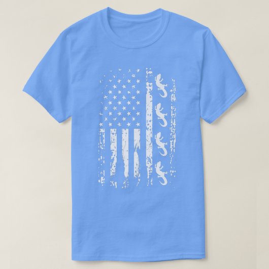 Lizard Shirt Reptile American Flag Gecko Lover (Design voorkant)
