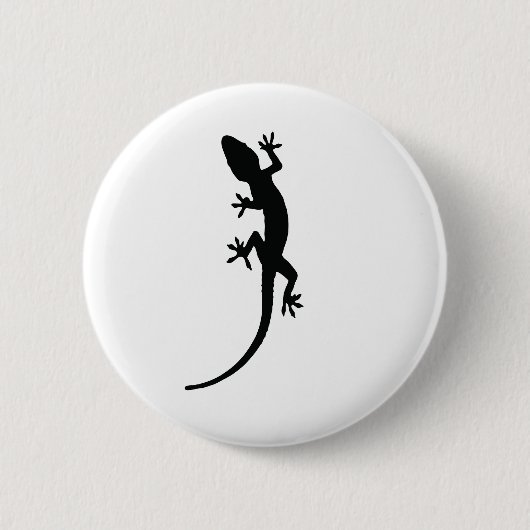 Lizard Silhouette Ronde Button 5,7 Cm (Voorkant)