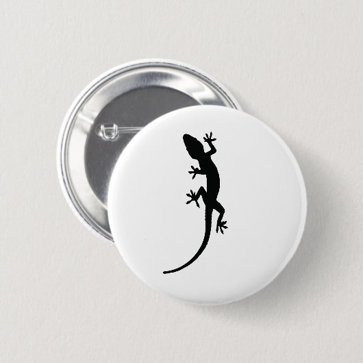 Lizard Silhouette Ronde Button 5,7 Cm (Voorkant /achterkant)