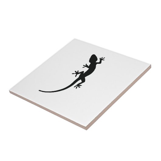 Lizard Silhouette Tegeltje (Zijkant)