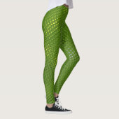 Lizard Skin Print Groen Gele Leggings (Rechts)