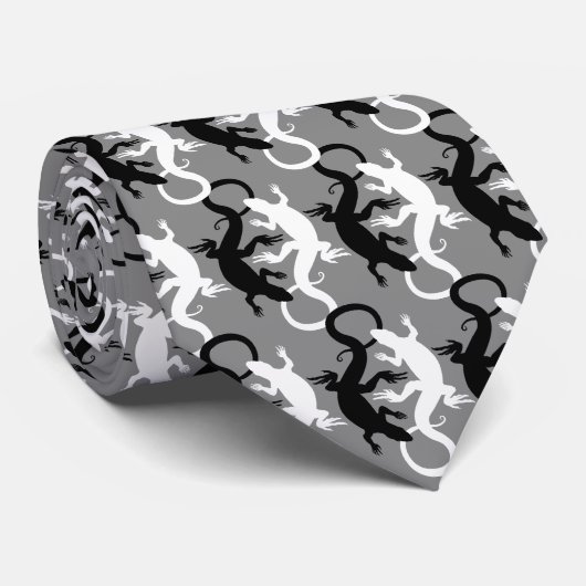 Lizard Stropdas Cool Reptile Gifts Lizard Art Neck (Opgerold)