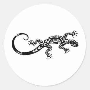 Lizard Tatto Ronde Sticker