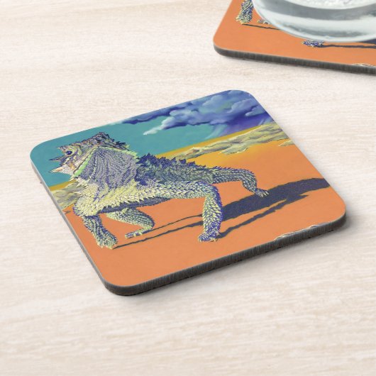 Lizard, Texas Horned Toad Onderzetter (Linkerzijde)