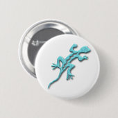 Lizard-turquoise Ronde Button 5,7 Cm (Voorkant /achterkant)