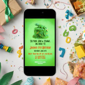 Lizard Verjaardagstaart Reptiel Verjaardagsuitnodi Kaart