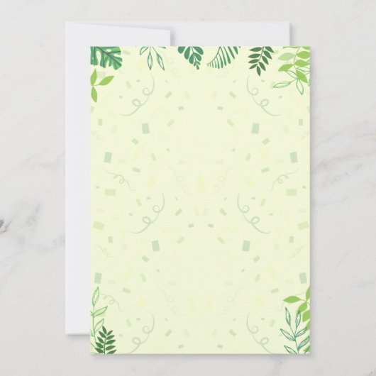 Lizard verjaardagsuitnodiging kaart (Achterkant)