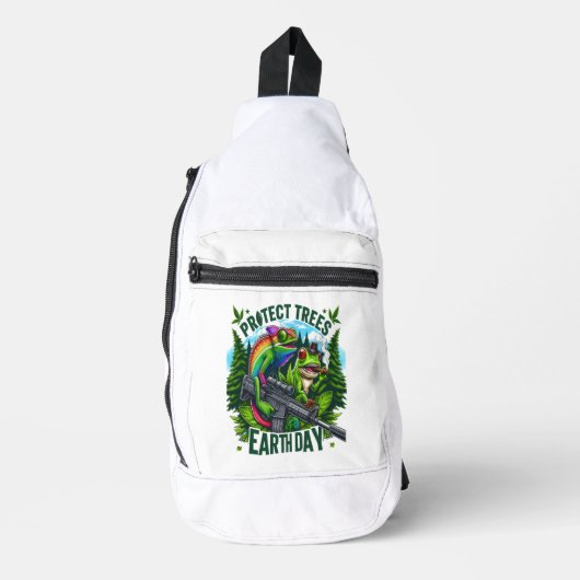 Lizard Warrior red de bomen Sling Bag (Voorkant)