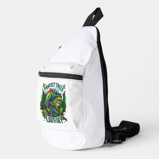 Lizard Warrior red de bomen Sling Bag (Rechterhoek)