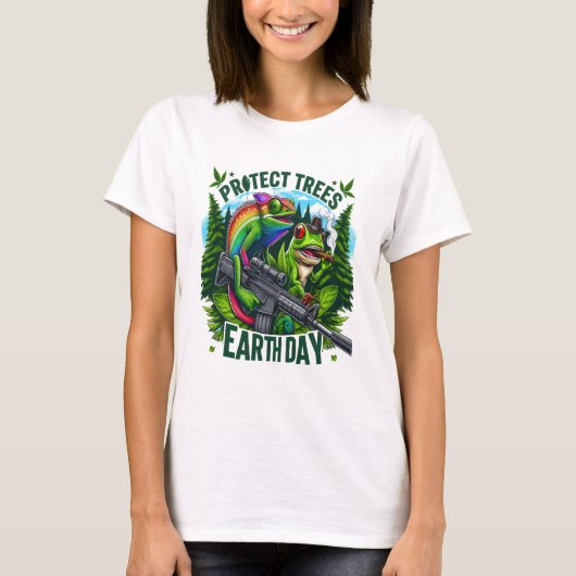 Lizard Warrior red de bomen T-shirt (Voorkant)